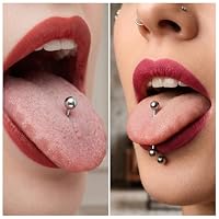 10 Stück Zungenpiercing Titan 14G 12/14/16/18/22 mm Piercing Retainer – Ansicht 7