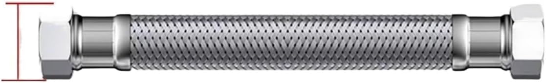 1pc 20cm-200cm SUS 304 Hose 1/2"-3/4" 10mm Inner Tube, Large Flow, Explosion Proof Flexible Braided Tap Water Pipe (G 3-4 Hose,150cm)