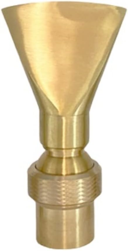 1/2'3/4" 1" 1.5" 2" 2.5" 3" Fan-Shaped Fountain Nozzle SS304 Flat Mouth Spray Nozzle Water Spray Head for Garden Water Fountains and Ponds (Brass 2" Enlarge)