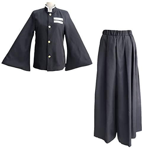 Image of Mens Muichiro Cosplay Costume Tokitou Muichirou Cosplay Uniform Kimonos With Wig Full Set Outfit Halloween