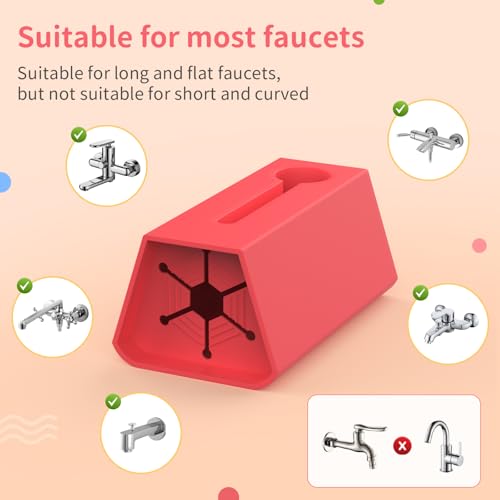 Image of Faucet Cover Bathtub Baby Spout Cover Soft,Bath Faucet Cover for Baby's and Kid's Safety (Watermelon)