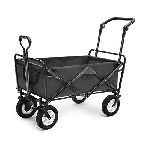 ItzZa Carros de Almacenamiento Carro Plegable para jardín Carro de Servicio Pesado Carro de Compras multifunción para Acampar al Aire Libre Pesca Camión de tracción con 4 Ruedas, Carga: 80 kg