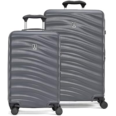 Travelpro Maxlite Air V2 Hardside Expandable Luggage, 8 Spinner Wheels, Lightweight Hard Shell, TSA lock, Shadow Grey, 2-Piece Set (20/25)