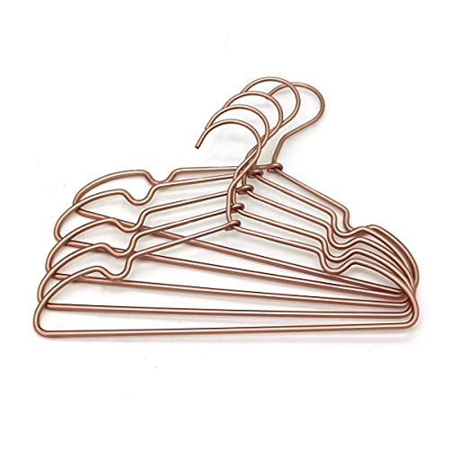 60Pack Koobay 12.5" Rose Gold Aluminum Hangers Non Slip Copper Light Metal Wire Hanger Children Clothes Suit Coat Rack #TOP7