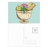Taille: 14,6 x 9,8cm DIYthinker Biscuit Coupe des feuilles de crème glacée Boule Jeu de cartes postales anniversaire Merci carte postales 20pcs latérales 5,7 pouces x 3,8 pouces MultiColor 5.7 pouces x 3.8 pouces Multico