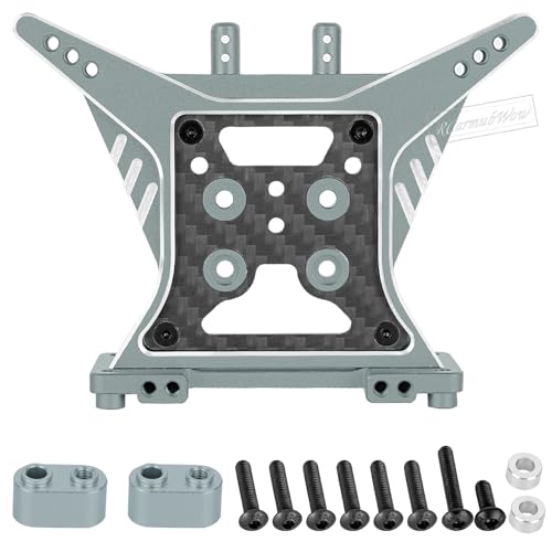 RCarmubWow RC Shock Towers Upgrades Part for 1/10 ECX 2WD Series RC Car,Alloy Aluminium Front Rear Shock Towers for Ruckus/Axe/Brutus/Circuit/AMP MT/AMP DB/AMP Crush/Torment,Titanium