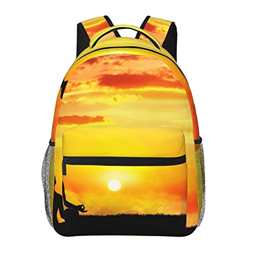 Sac à dos de méditation grand format noir avec compartiment PC