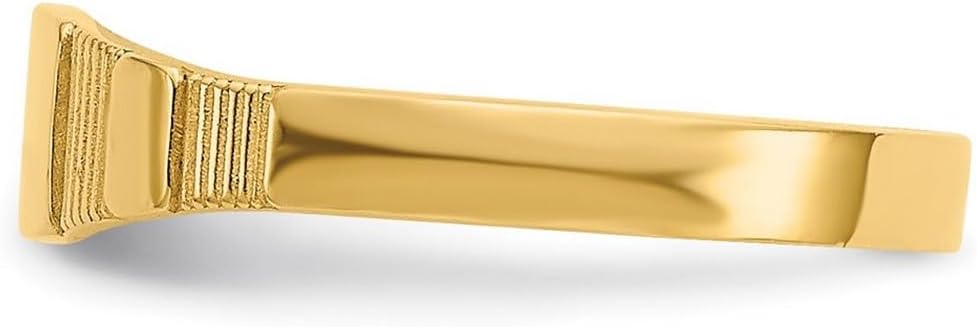 JewelryWeb 14k Yellow Gold Solid Polished Square Signet Ring Size 1.75 Ring for Women - Image 4