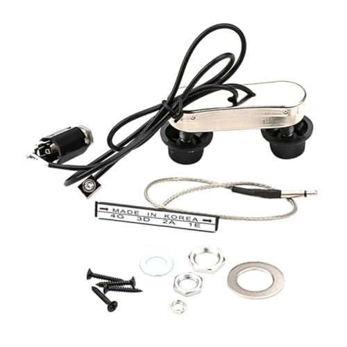 SECFOU 1セット小提琴用トスデューサー トーンノブ付きバイ アップアクセ