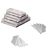Nova 50-Pack Round Point Utility Knife Blades for Box Cutter, SK5 Carbon Steel, Durable and Cost-eff