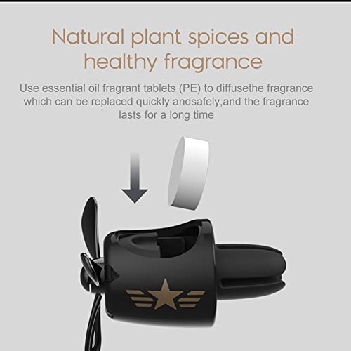 Whksoy Car Air Fresheners Cute Cartoon Bear Pilot Automotive Air Outlet Propeller Creative Fan Car Perfume Decoration #TOP3