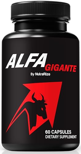 Alfa Gigante Capsules, Official AlfaGigante Male Formula, All Natural Pills for Men, Supports Stamina, Energy Levels and Peak Performance, Premium Health Pastillas Review (60 Capsules)