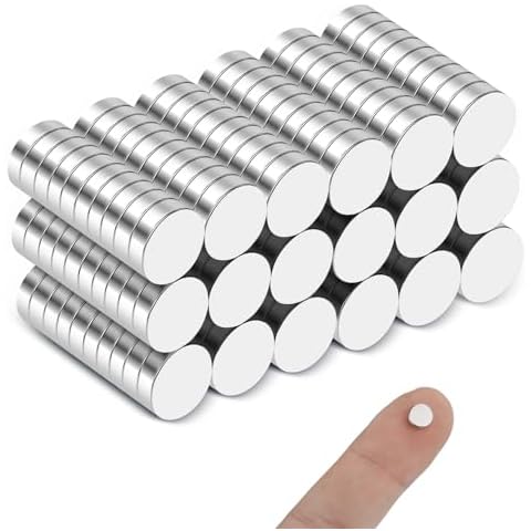Small Magnets, 180 Pack Refrigerator Magnets 6x2mm Rare Earth Magnets Neodymium Magnets for Crafts, Whiteboard, Kitchen Cabinet Cover