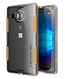 Ghostek Microsoft 950 XL Case, Cloak Series for Nokia Lumia 950 XL Slim Hybrid Impact Armor Cover Carrying Case | HD Screen Protector | Warranty Exchange | Aluminum Bumper | Ultra Fit (Gold)