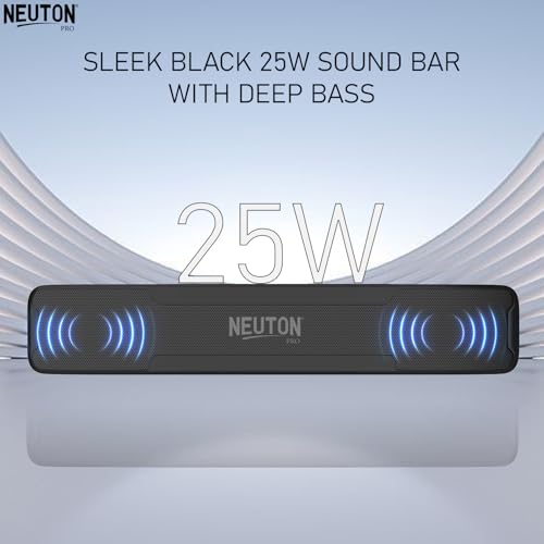 Image of TOP BAR 25W Bluetooth Soundbar Speaker | Hi-Fi Stereo Surround Sound | Up to 6 Hours Playtime | Portable Wireless Speaker for Home, Laptop, Mobile