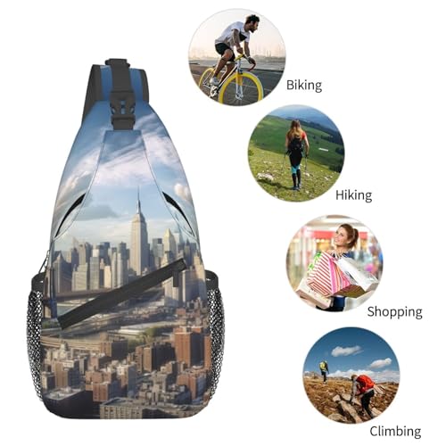 Bolsa cruzada para hombres negra para senderismo miniatura 6