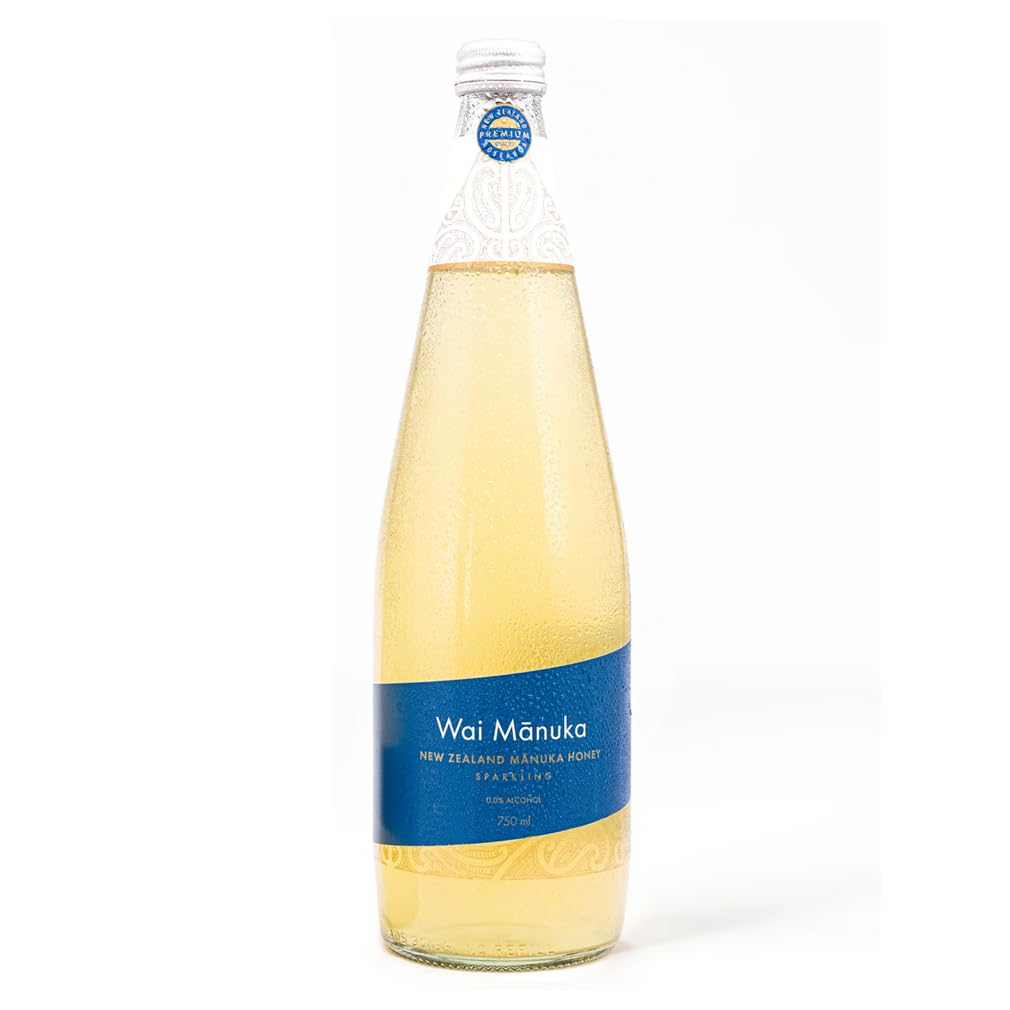 Wai Mānuka Sparkling Mānuka Honey Drink, 25.3 Fl Oz- Premium Non-Alcoholic Beverage with New Zealand Mānuka Honey, Lemon & Sparkling Water - Naturally Sweet & Refreshing