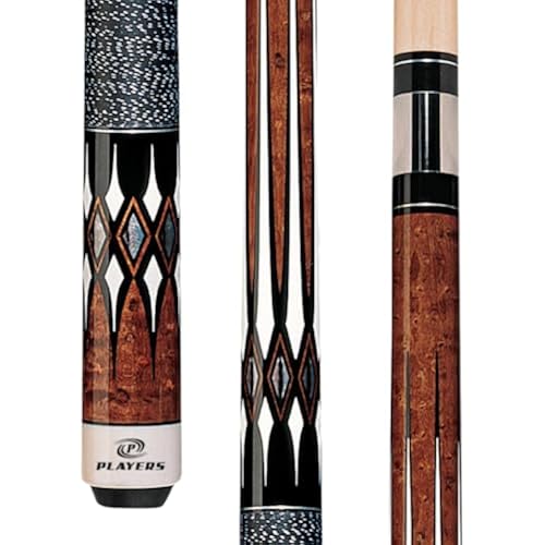 Players 58" 2-Piece G-2252 Antique Maple Curly Billiard Pool Cue Stick