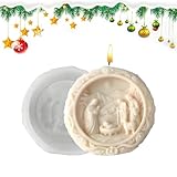 Molde de Natividad 3D – Moldes de fundición de silicona navideña, herramienta de artesanía de resina de vela de jabón de fácil liberación, fabricante de decoración navideña | Decoración religi