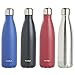 VonShef Double Wall Insulated Stainless Steel Vacuum Water/ Drinks/ Sports Bottle - 100% BPA-Free - Matte Black