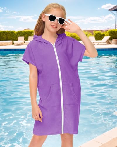 Image of BesserBay Boys Girls Swim Cover Up Terry Cloth Swimwear