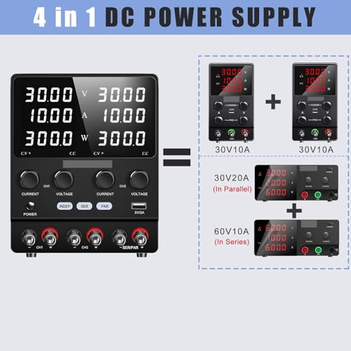 Alimentation CC à affichage numérique SPS3010-2KD double canal