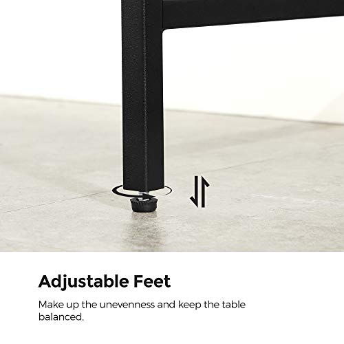 Vasagle 39.4 Inches Console Table, Tempered Glass Sofa Table, Modern Entryway Table, Metal Frame, Easy To Assemble, Adjustable Feet, For Living Room, Hallway, Black Ulgt026B01 #TOP6