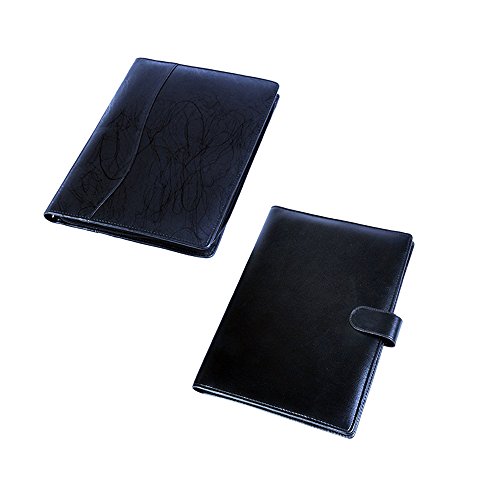 Coi black stylish leatherite file folder and resume folder for documents and certificate for office executive folder and interview document file and folders for students set of 2