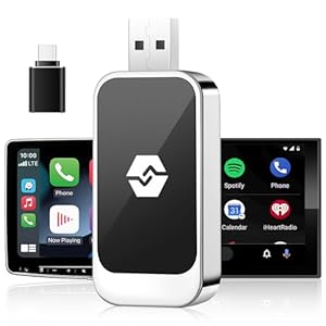 Draadloze Car-Play-adapter voor I en Android, Euakee Mini en snelste draadloze Car-Play-adapter, plug & play-converteer bekabelde fabrieksinstellingen naar draadloze Car-Play-dongle-auto’s
