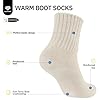 CLOSEMATE Womens Thick Full Cushioned Thermal Warm Boot Socks for Winter 3 Pairs(Coffee Assorted LH-002)