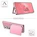 WeLoveCase for Samsung Galaxy S21 Ultra Wallet Case with Credit Card Holder & Hidden Mirror, Defender Protective Shockproof Heavy Duty Phone Cover for Samsung Galaxy S21 Ultra 5G, 6.8 inch Rose Gold