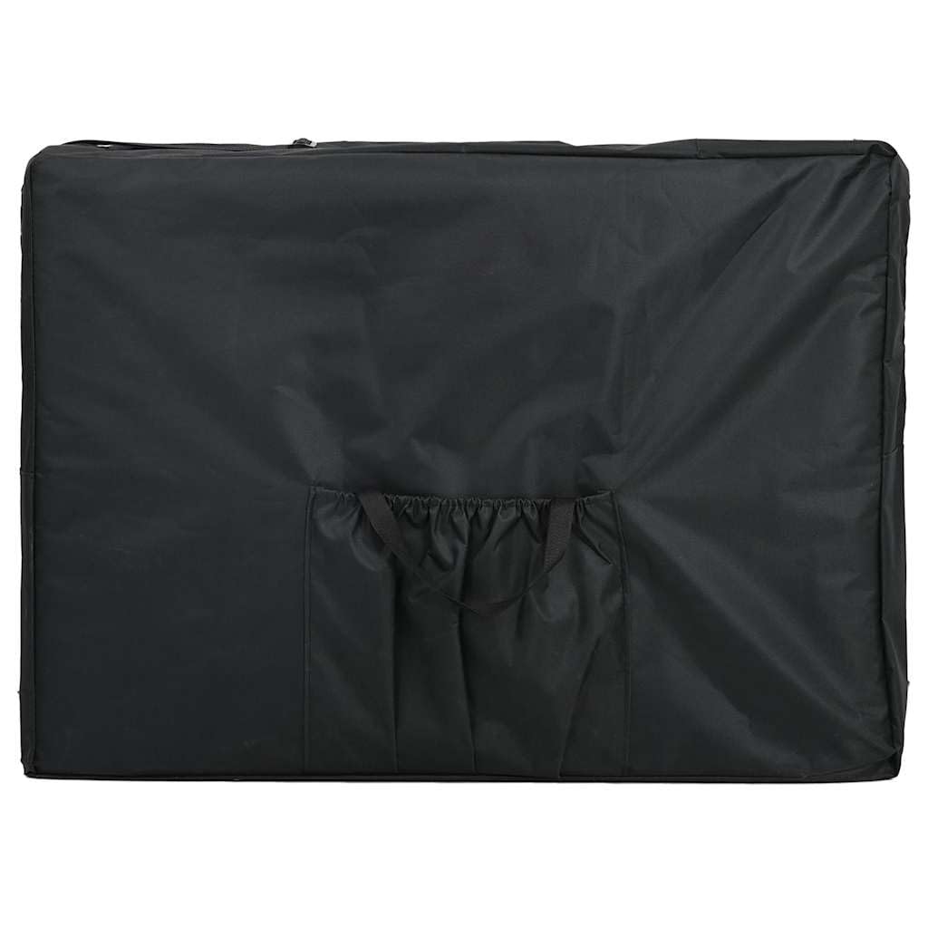 vidaXL Camilla Masaje de 4 Zonas Estructura Aluminio Antracita 186x68cm Salud Accesorios Salón Masajista Cuidado Personal Altura Ajustable Cómoda
