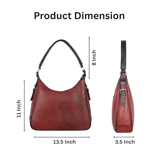 Image of Durable leather Hobo Bag for Women Branded Stylish Handbag