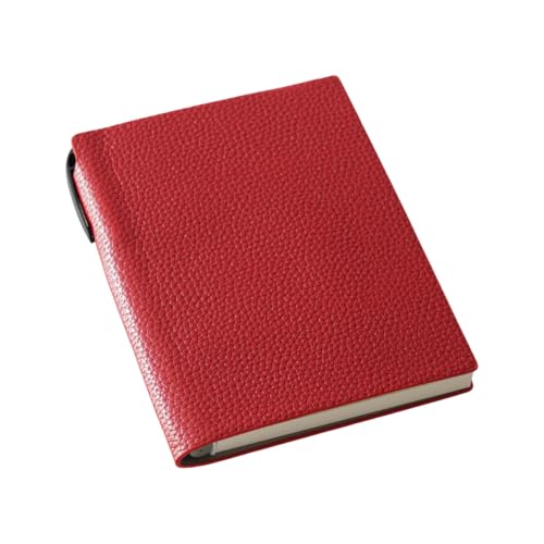 LUAONI Small PU Leather Notebook with 90 Sheets Lined Paper Ribbon Bookmarks Portable Softcover Journal For Aily Planning And J