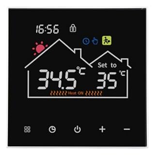 AUNMAS Termostato Intelligente, Display LCD Touch Screen a Colori, Regolatore di Temperatura Programmabile per Riscaldamento a Pavimento - Fai da Te Facile per Casa e Ufficio (WiFi, (controllo