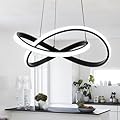 MAYNA Modern LED Pendant Light Fixture, Contemporary LED Chandelier with Irregular Ring Lights, Adjustable Modern Chandeliers for Dining Room Kitchen Entryway Living Room Bedroom, 6000K Daylight