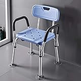 Duschsitze, höhenverstellbar mit Rückenlehne und Armlehnen, Duschstuhlbänke for ältere Menschen,...