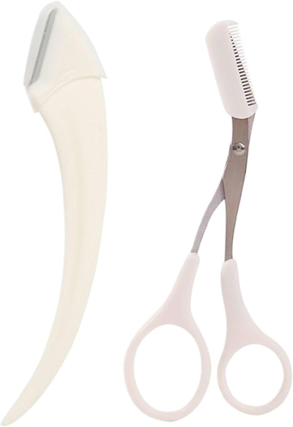 eyebrow trimmer Eyebrow Trimming Knife Face Razor For Women Professional Eyebrow Scissors With Comb Brow Trimmer Scraper Accessories(Pink 3pcs)