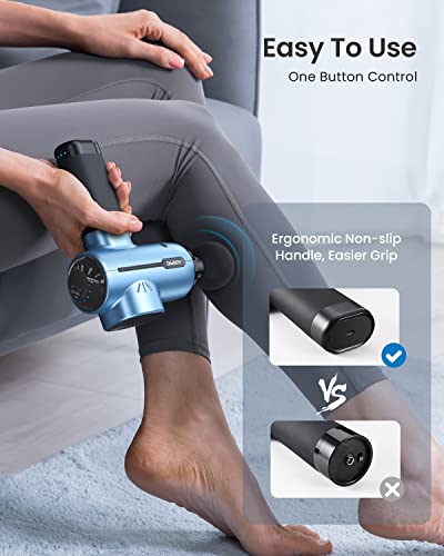 Renpho Active Massage Gun Deep Tissue Muscle, Upgrade Powerful Portable Gun Massage Percussion Massager Gun For Athletes, Electric Back Massagers,Handheld Body Massager Gun Carry Case Gifts #TOP5