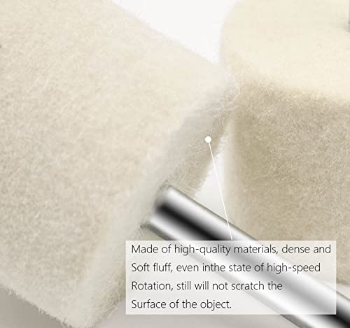 Tworider Roda de Polimento de 14 Unidades para Broca, Kits de Roda de Polimento com Almofada de Poli