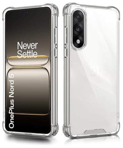 Image of WOW IMAGINE Clear Back Cover Case for 1+ OnePlus Nord 5 | Shockproof Soft TPU Case | Cushioned Edges for Ultimate Protection Back Cover Case - Transparent