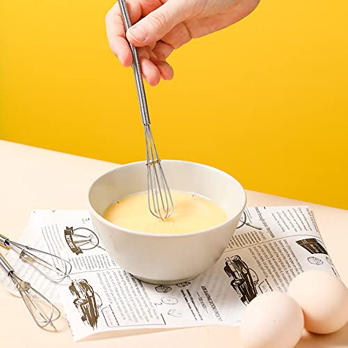 Set of 2 Mini Stainless Steel Whisks - Portable Tiny Whisk Egg Beater with Thick Wire for Cooking, Blending, Whipping, Beating, and Stirring - Image 4