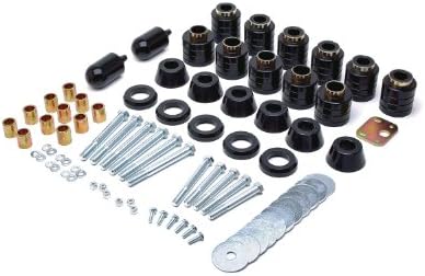 Daystar, Jeep TJ Wrangler 1" Taller Polyurethane Body Mount Kit Replaces Factory Body Mount Bushings, fits 1997 to 2006 4WD, KJ04508BK, Made in America, Black