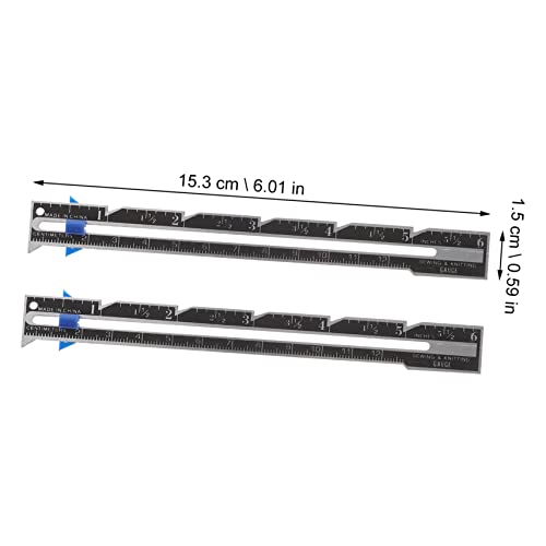 BEBEMOKO Crafting Sewing Gauge Knitting Gauge Square Seam for Quilting Template Ruler - Thumbnail 4