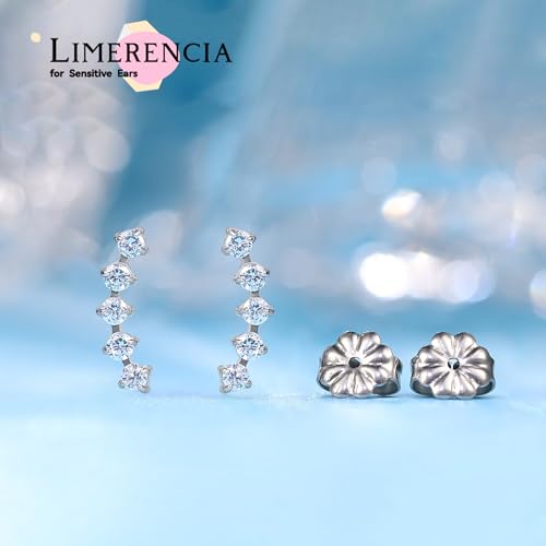 Limerencia Boucles D'oreilles Femme, G23 Médicales Hypoallergéniques Boucles D'oreilles en Titane Sans Nickel Boucles d'Oreilles Santé pour Oreilles Sensibles. – vue 2