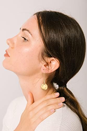 LILIE&WHITE Burnt Gold And Silver Round Disc Dangle Earrings For Women Statement Earrings Fashion Earrings Costume Jewelry For Women Boho Earrings