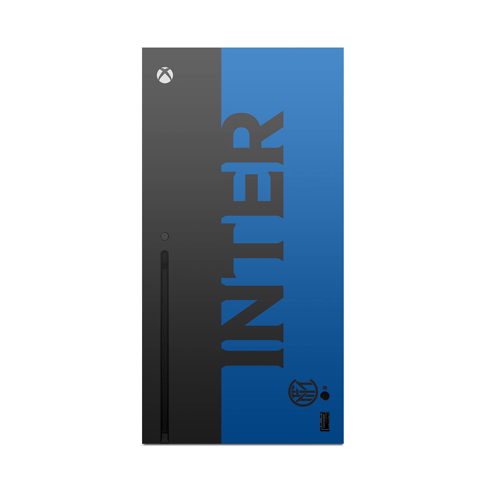 Head Case Designs Licenza Ufficiale Inter Milan Blu E Nero Logo Pieno Vinile Sticker Gaming Pelle Adesivo Compatibile con Xbox Series X Console And Controller Bundle