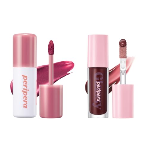 Peripera [Bundle] PEEL OFF LIP STAIN 02 DEAR ROSE + INK GLASTING LIP GLOSS 06 MADE IT