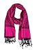 PASKMLNA Paisley Jacquard Pashmina Shawl Wrap Scarf Stole (018-08Hotpink Black)