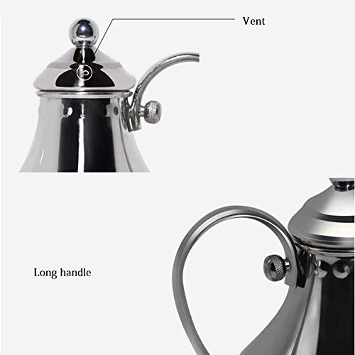 cjcaijun Máquina de café expreso 304 Acero Inoxidable Goteo Cafetera caño Largo Cuello de Cisne hervidor de Agua Barista… - Imagen 7